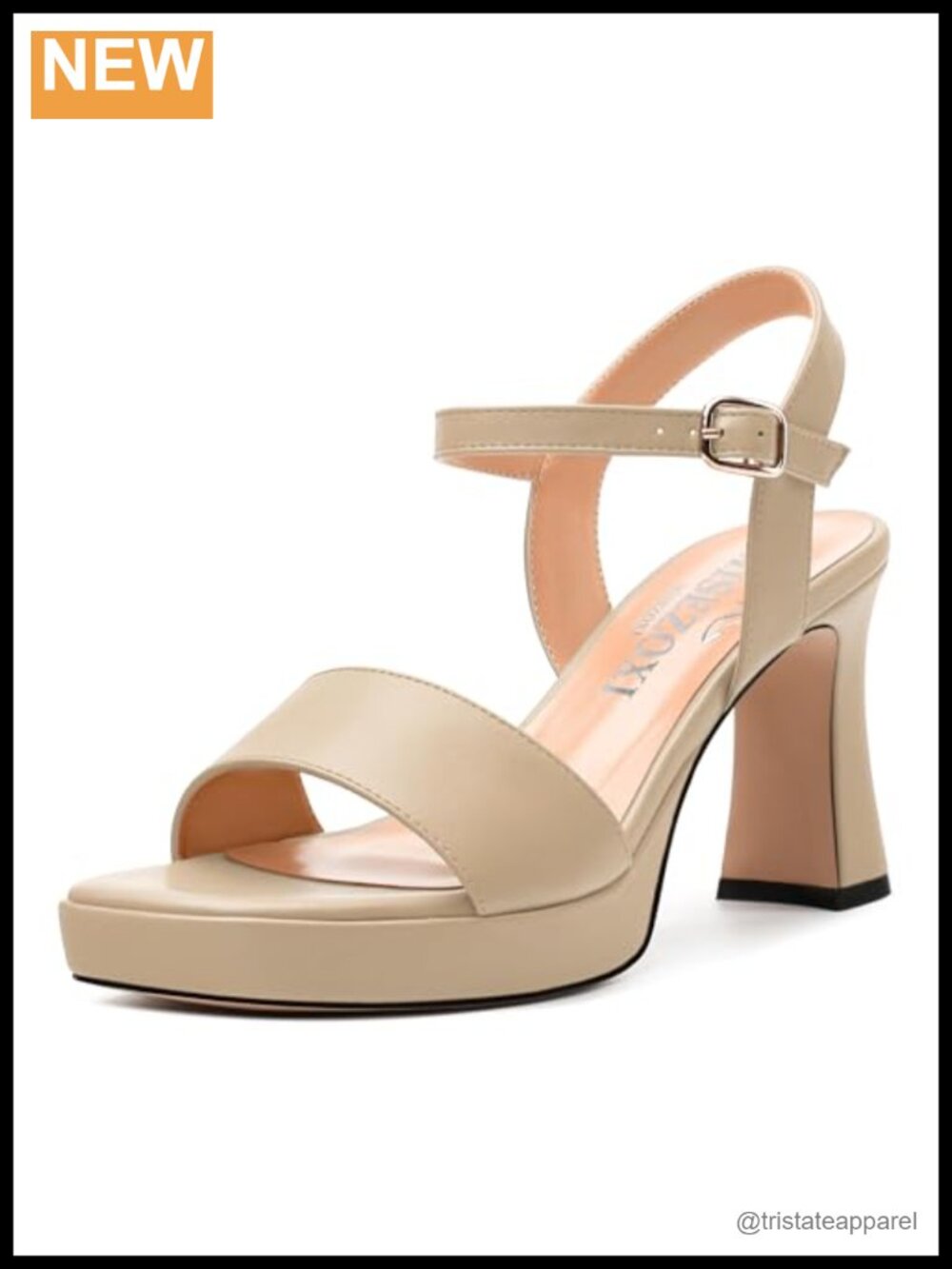 Women's Block Heel Platform Sandals Open Toe Ankle Strap Comfort Dressy